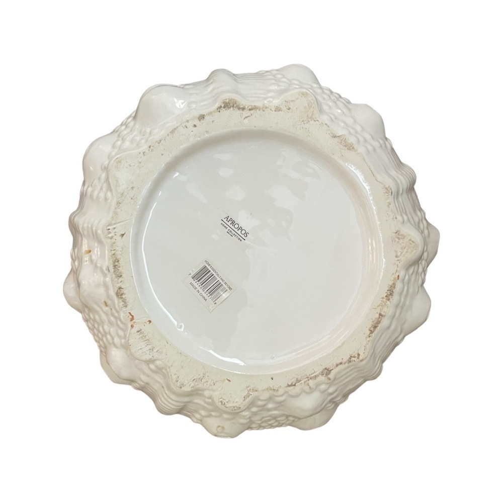 APROPOS White Ceramic Underwater Sea Life Candle Hurricane Bowl Home Decor. - Picture 2 of 9